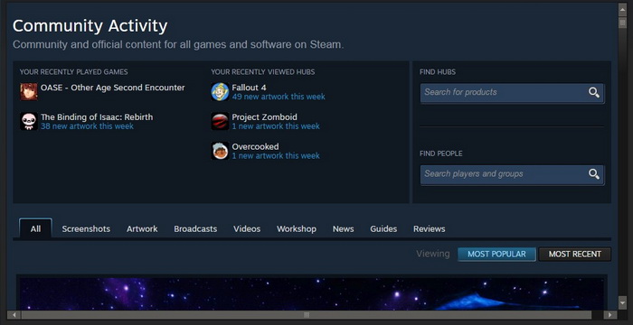 fitur steam community