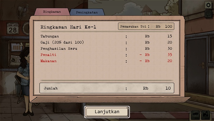 Review 1998 The Toll Keeper Story simulasi mengatur gaji