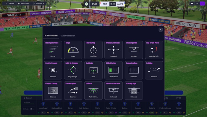 review football manager 26 pc ball possession