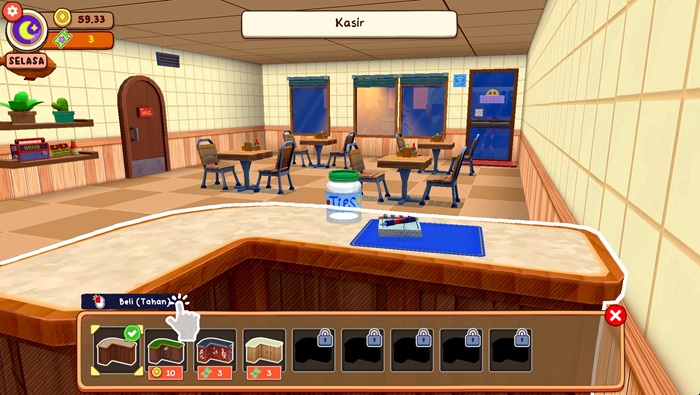 Review KuloNiku Bowl Up dekorasi restoran