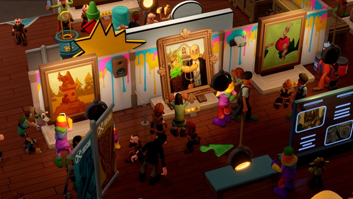 Review DLC Two Point Museum Arty-Facts lukisan parodi