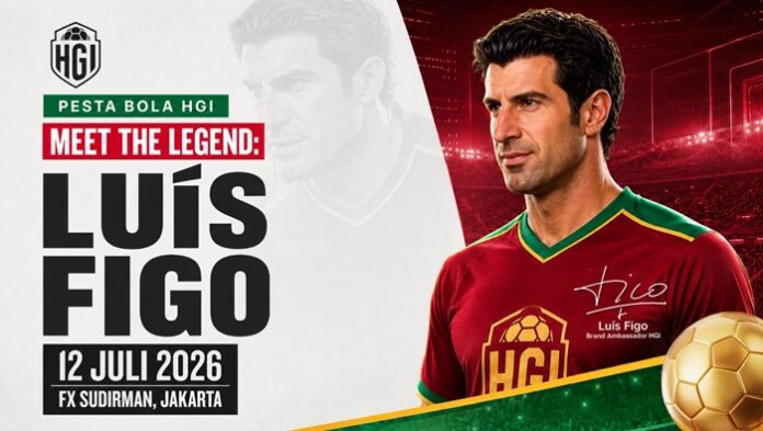 Luis Figo Hadir di Jakarta untuk Pesta Bola HGI 2026
